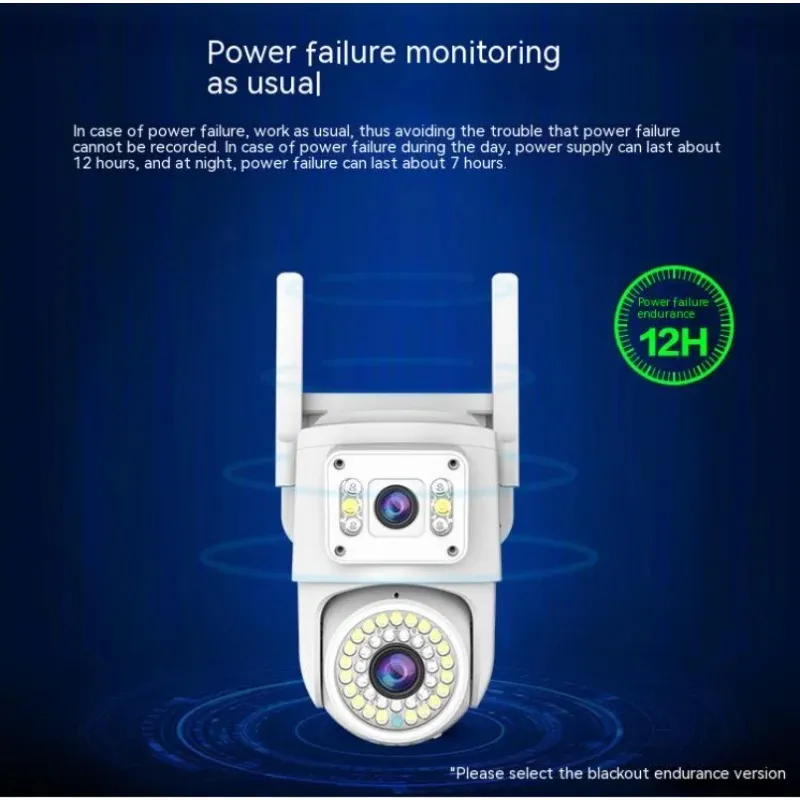 Ny 4MP 4K IP -kamera utomhus WiFi PTZ Three Lens Dual Screen 4X Optical Zoom Auto Tracking IP66 Waterproof Security CCTV Camera