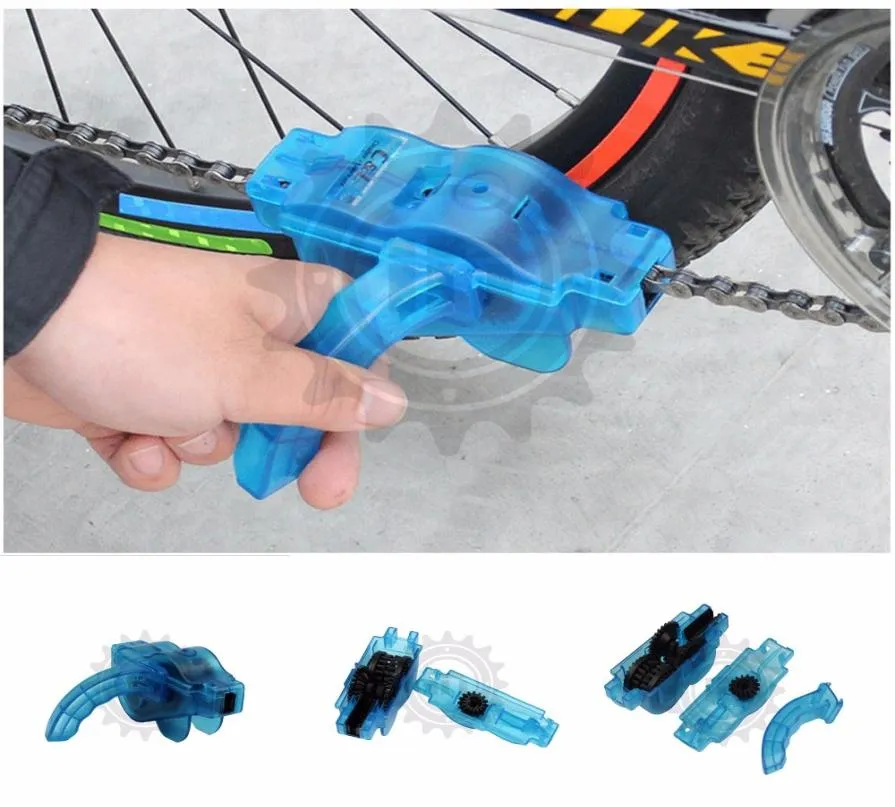 Skrubba kedja oljeskydd cykling renare set svänghjul kit tvättverktyg oljecykel mtb blå cykel mudguard pedal singel1098966