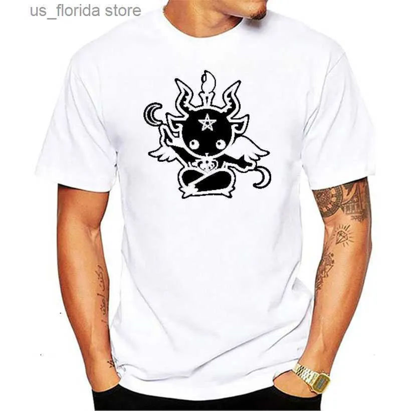 Camisetas masculinas Demon Goat Evil camisetas gráficas de algodão o pescoço homens camisetas camisetas tops Y240402