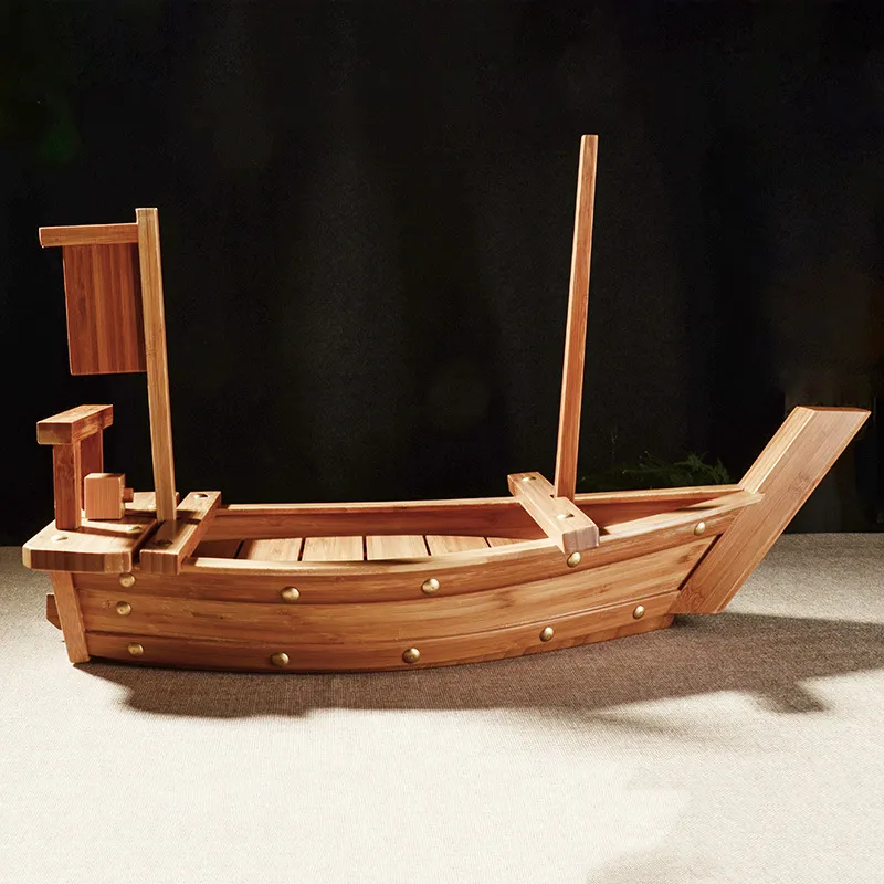 QIANGXING日本風のクリエイティブ寿司ぬりえ飾り飾り環境に優しい竹皿食器ボート