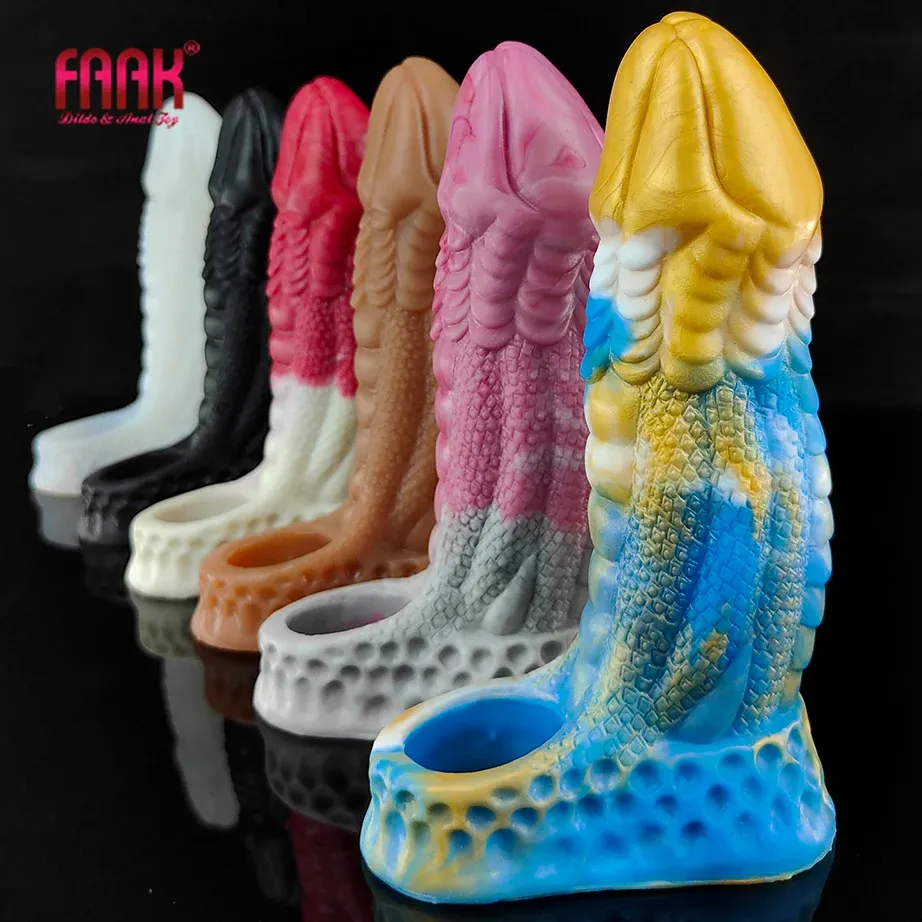 Toys Fajak Siliconen Sleeve Extender Multi -kleuren Herbruikbare condooms Volwassen seksspeeltjes voor mannen Vertraging ejaculatie vergroting