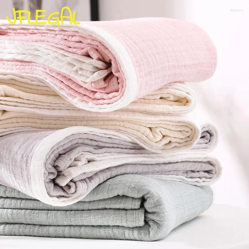 Blankets JFLEGAL Washed Gauze 6-layer Nap Blanket Single And Double Air-conditioned Quilt Spring Summer Thickened Sheets Towel