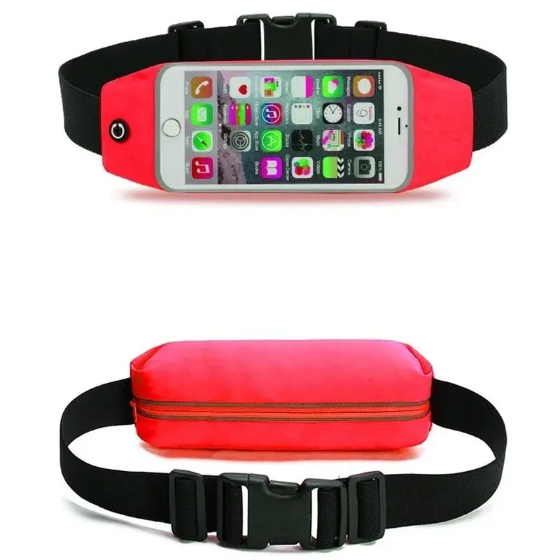 Outdoor Running Waist Bag Waterproof Mobile Phone Holder Belt Jogging Pack Bag Gym Fitness Touch Screen Bag Sport Accessories