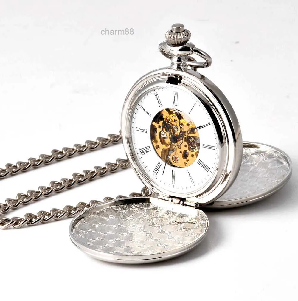 Mens Hollow Roman Croton Pocket Watch Wholesale Perspective Mechanical