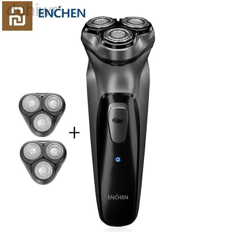 Barbeadores elétricos youpin enchen blackstone recarregável barbeador para homem triplo cabeças de lâmina flutuante barbear masculino navalha aparador barba 2442