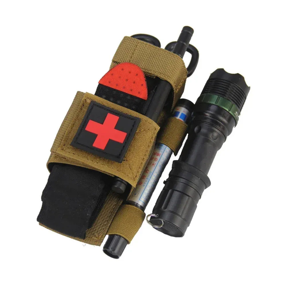 Överlevnad Militärväska Taktisk midjeförvaring Tourniquet Holster Scissor Molle Accessory Medical Pack Pouch Holder Ficklight Hunting