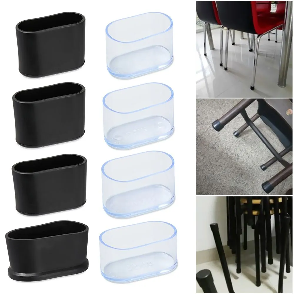 4pcs mesa redonda meias de fundo protetores de piso almofadas de silicone tampa não deslizamento móveis pés cadeira tampa de perna