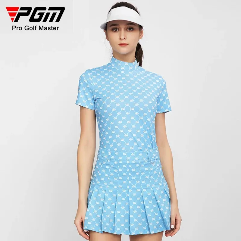 Chemises PGM Femme Golf Set Summer Summer à manches courtes Jupe courte YF557 / QZ084