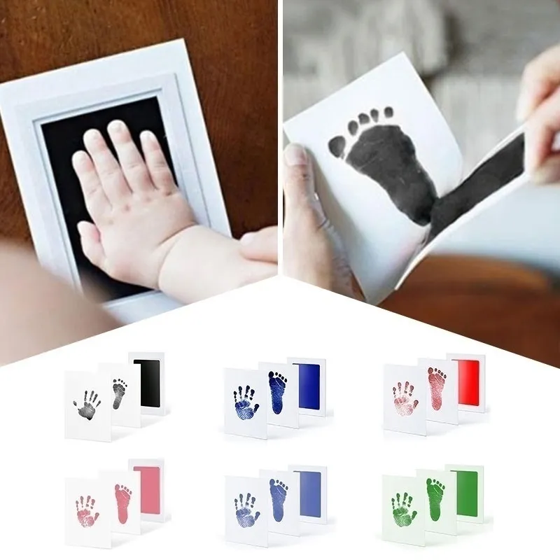 Baby voetafdrukken handafdruk inkt pads kits voor doe -het -zelf fotolijst accessoires baby huisdier kat hond poot prints souvenir