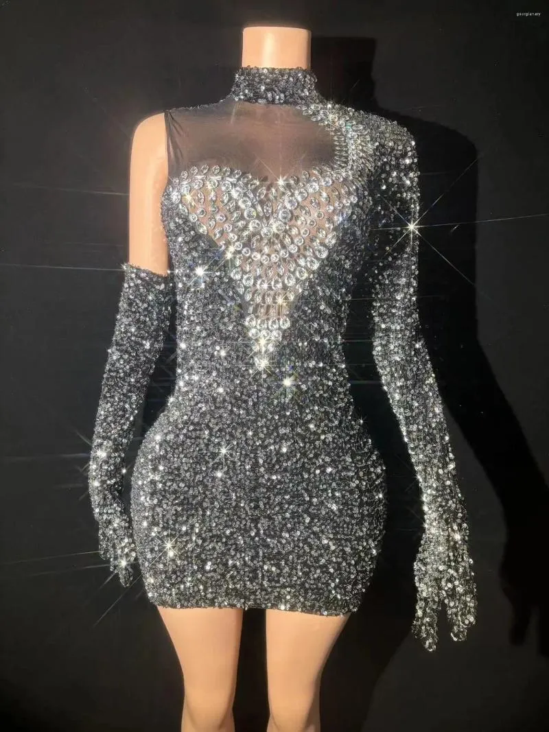 DHgate.com:Sexy See-Through Mini Dress with Flashing Sequins