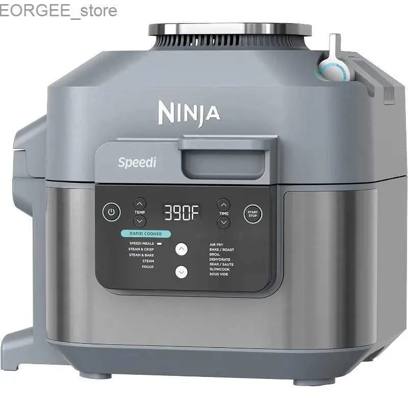 Fryers à air ninja SF301 Speedi Cuideur rapide et friteuse à air 6 Quart Capacité 12 en 1 Fonction utilisée pour la cuisson à la vapeur Saute Saute Cuisine lente Y240402