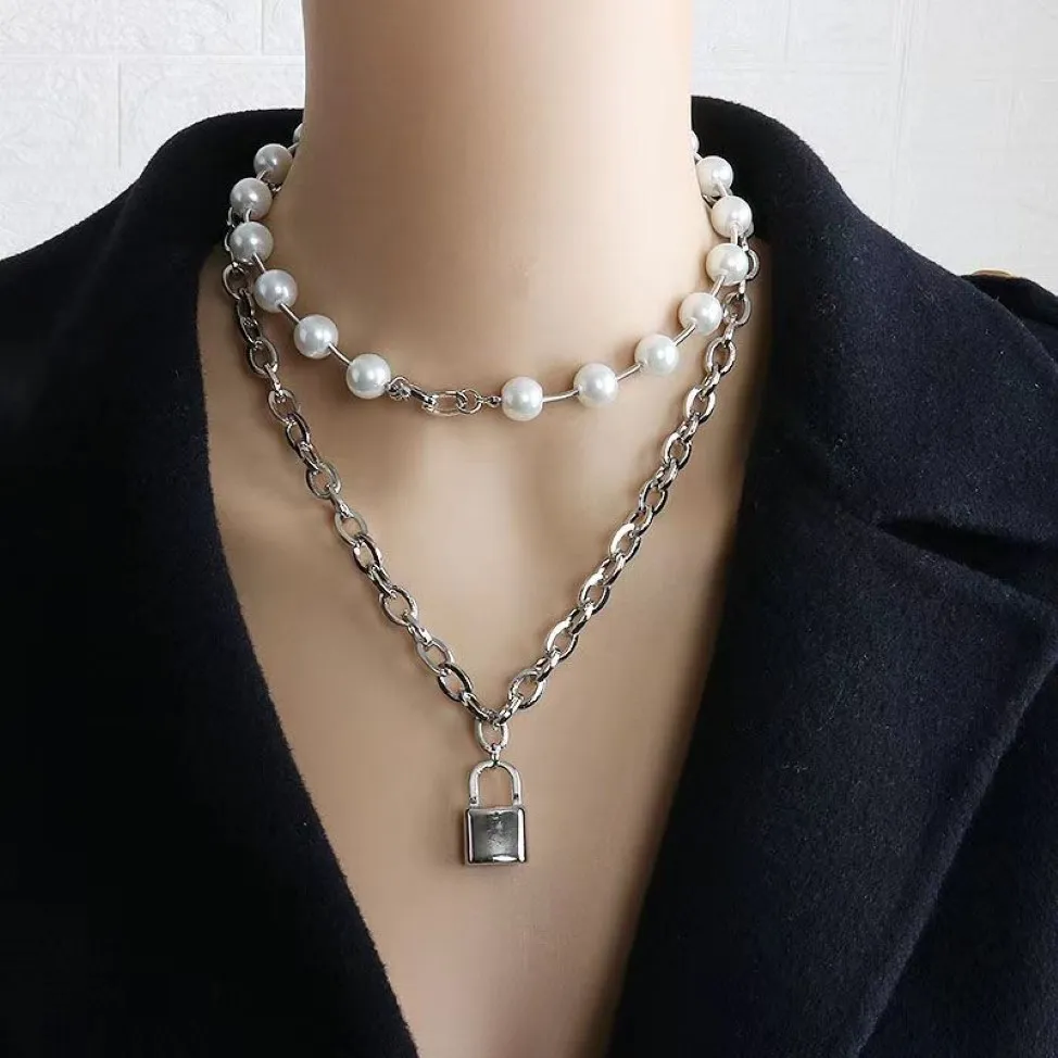 Designer hoogwaardige zilveren ketting parelketting meerlaagse lange stijl veelzijdige modeaccessoires voor mannen en vrouwen2921