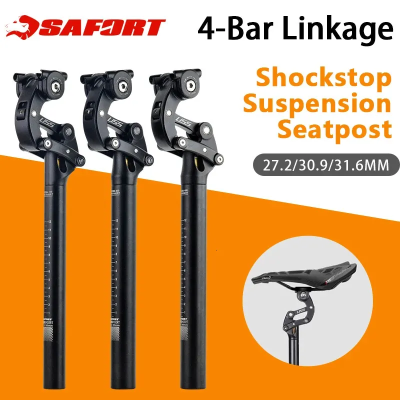 Safort 272309316mm 355mm Mtb XC Offadoad Bike 4Barリンケージショックストップサスペンションシートポスト4リンクショックアブソーバーシートチューブ240325