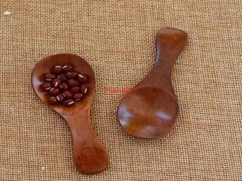 Cuillères de haute qualité la cuillère à thé en bois vaisselle créative lait bébé vaisselle café taille 8 3.5cm