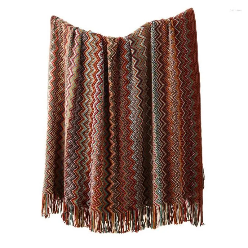 Blankets Home Boho Throw Blanket For Couch Sofa Bed Farmhouse Cottage Decor Soft Warm Cozy Knit With Tassels Durable Easy To Use