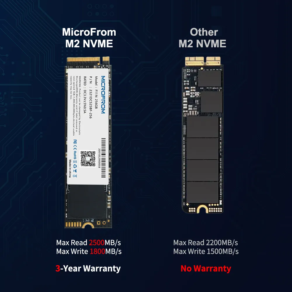 High Capacity MicroOne SSD NVMe M2 2TB/1TB Or 512GB M.2 2280 SSD 
