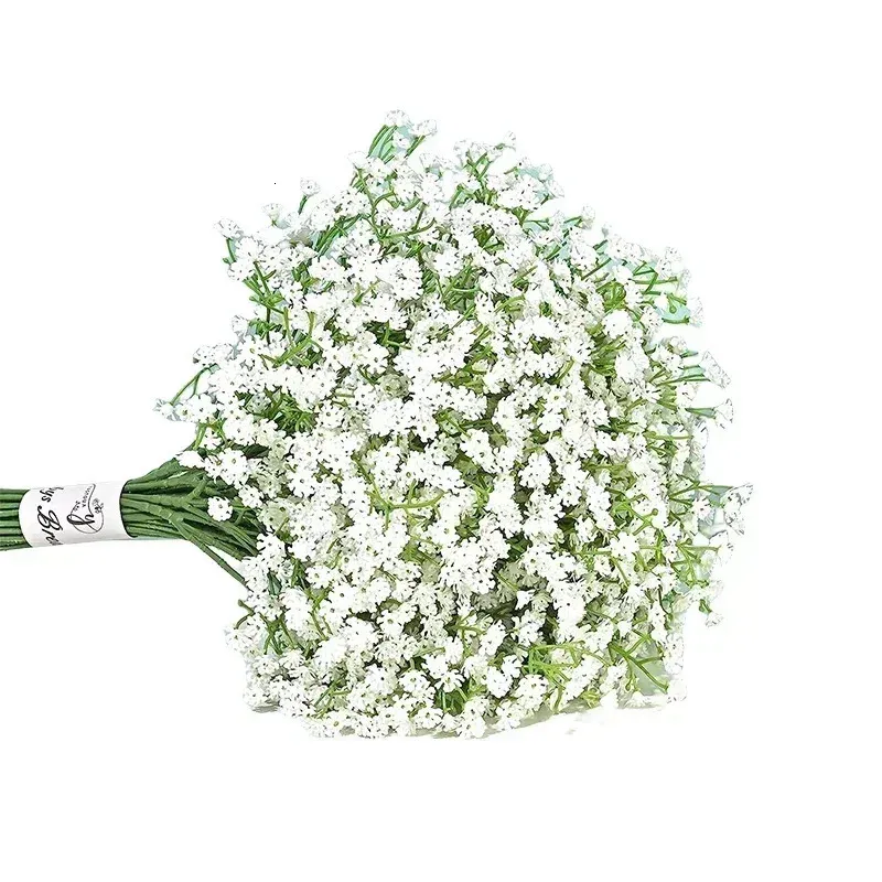 30 szt. Sztuczne dzieci Brezy Flowers Real Touch Faux Babies Gypsophila Bukiet na wesele Kwiatowy Dekorat 240325