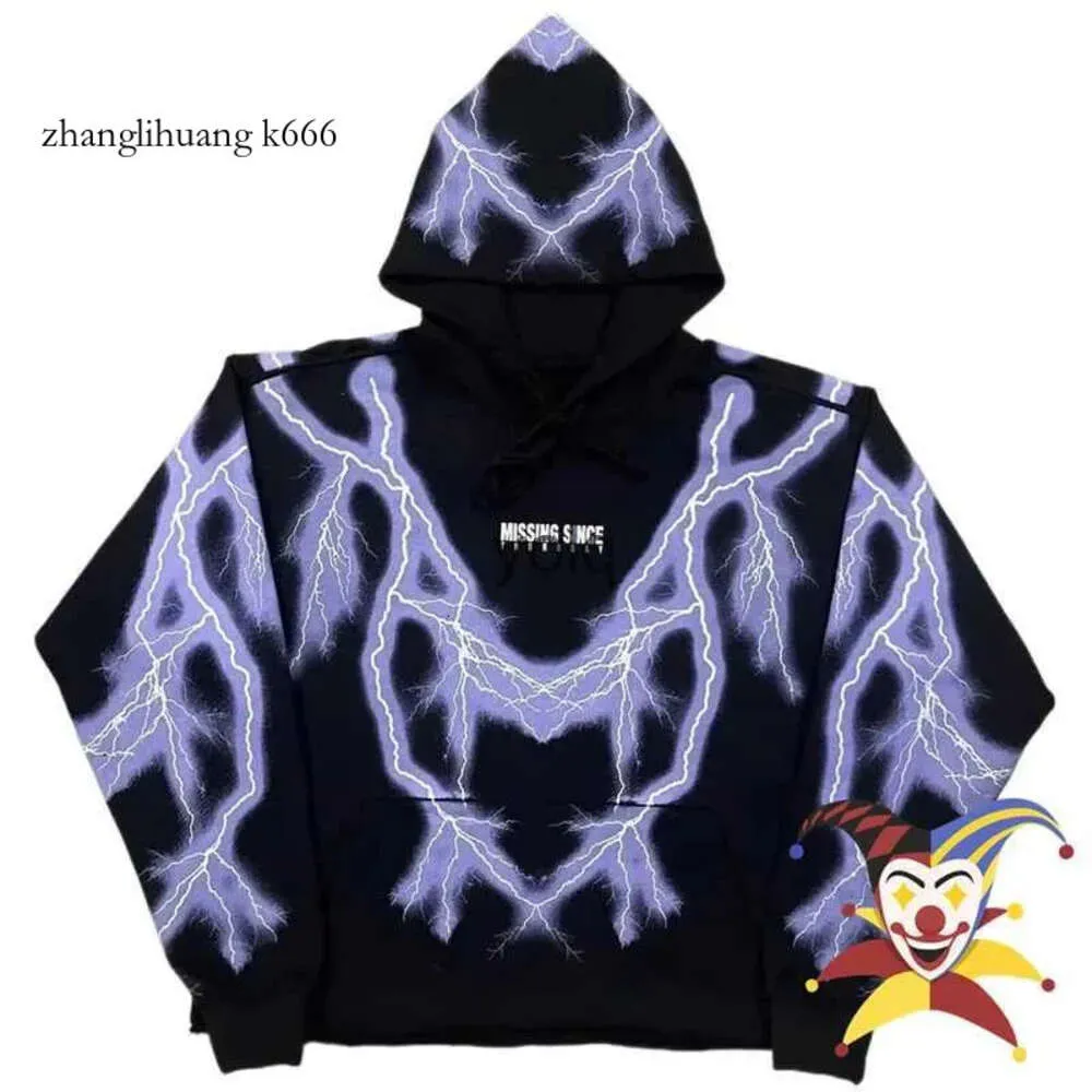 Hoodies 2024 Sweatshirts Erkekler Eksik Perşembe 3m Purple Thunder Hoodie Erkek Kadın Yüksek Kaliteli Kapşonlu Büyük Boyut Eşyalar