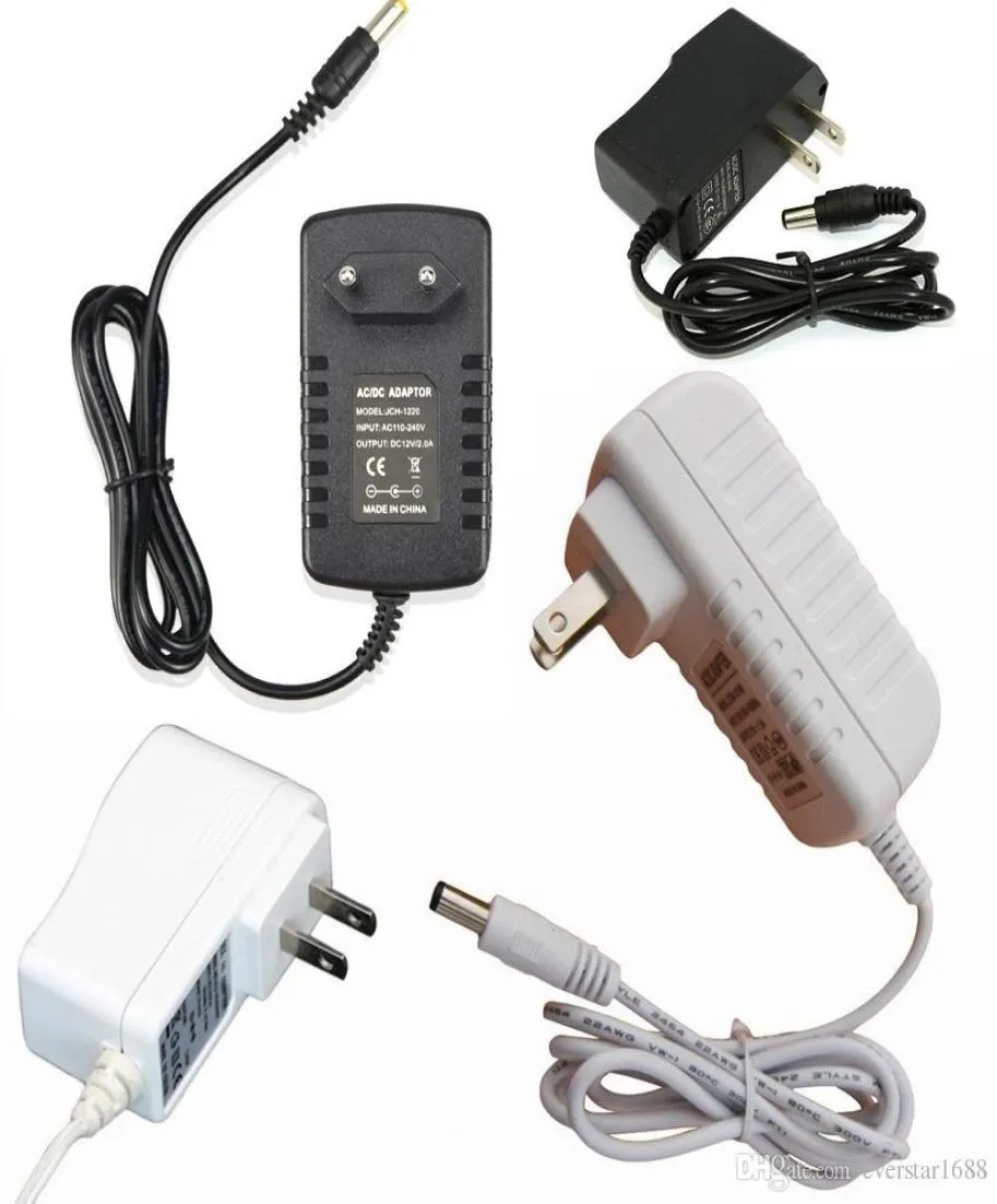 Fuente de alimentación 1A 2A, enchufe adaptador de CA 100-240V a CC de 12V para tira LED 3528 5050 con enchufe EUUS 2688436