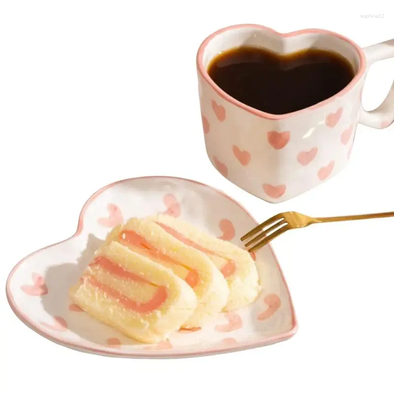 Kupalar kahve fincanı ve tabak ikindi çay bardağı süt kupa çay fincanı içecek mal tasarımı 250ml