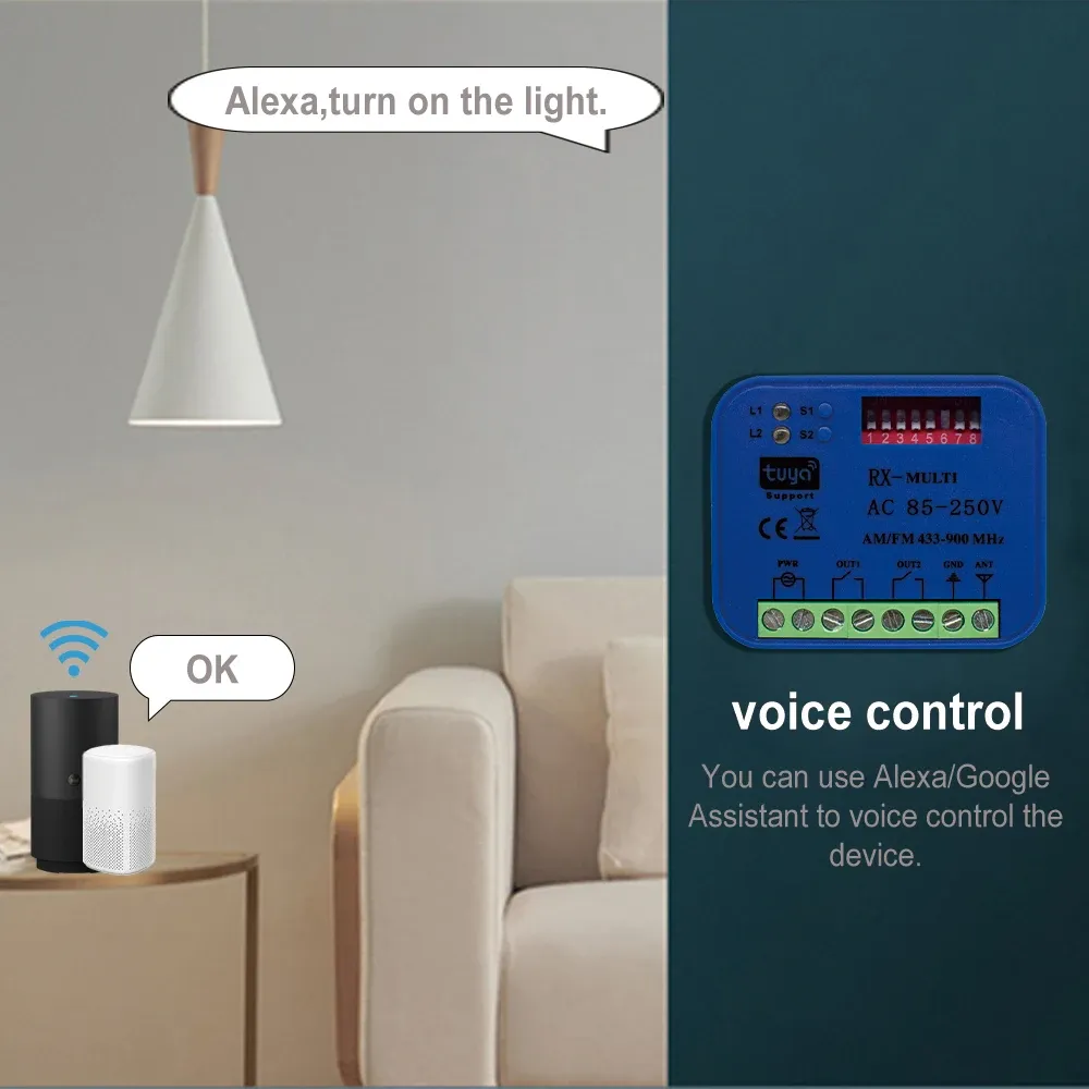 WallMall ® - Ricevente Cancello Universale Multifrequenza Da 300 - Foto 8