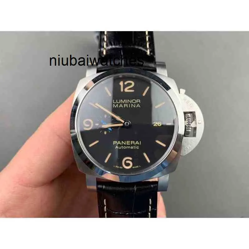 Movimento mecânico Luxury Watch Swiss Automatic Sapphire Mirror 47mm 13mm Importado Banda de couro Brand Designers IMGX