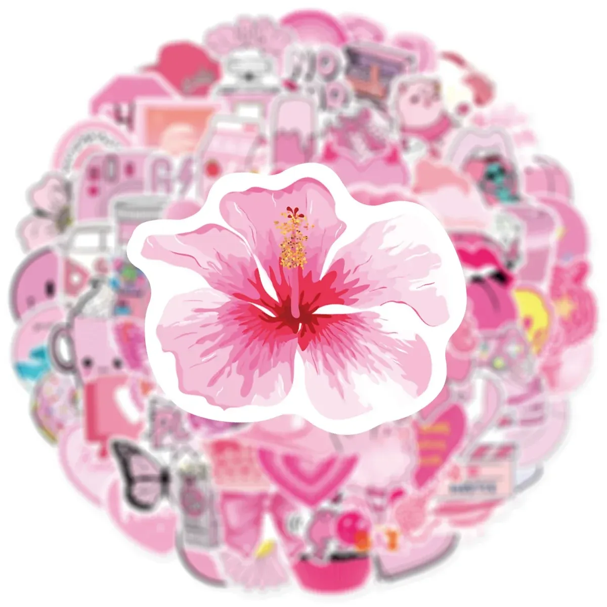 Pink VSCO Cute Girl Stickers Aesthetic
