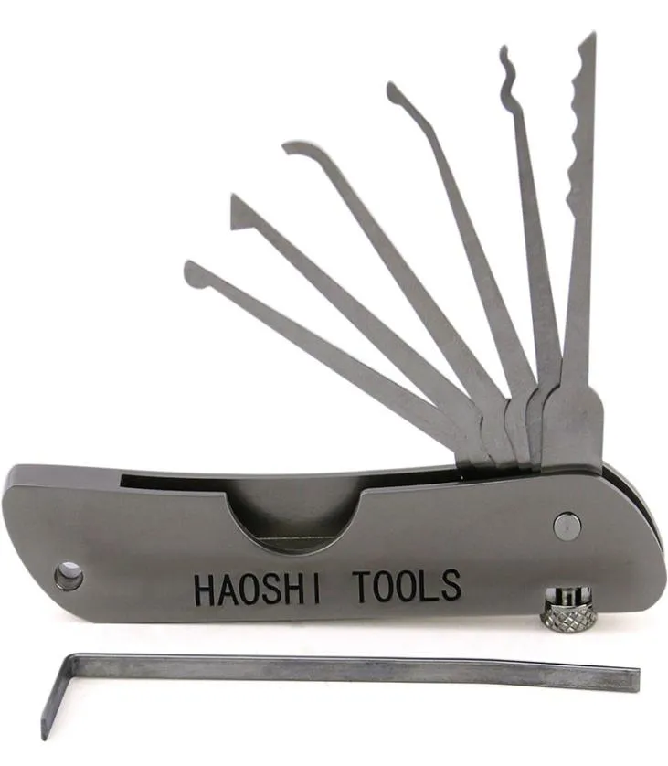 Haoshi Jackknife Locking Picking Set Settable Multitool Pick Set em sua coleta de bloqueio de keychain de bolso Conjunto para 1676742