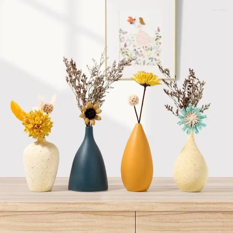 Vasen nordische Keramik getrocknete Blumenarrangement Ins Frosted Vase Room Decor Home Decoration Lebende Bücherregal Nachttisch