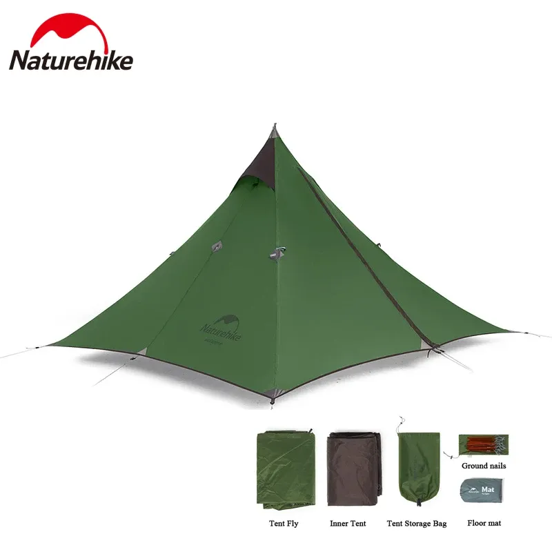 Shelters Naturehike Tent Spire 1 Persoons Shelter Tenten 20D Nylon Ultralicht 4000 mm Regendichte tent Buiten Kamperen Wandelen Stangloze tenten