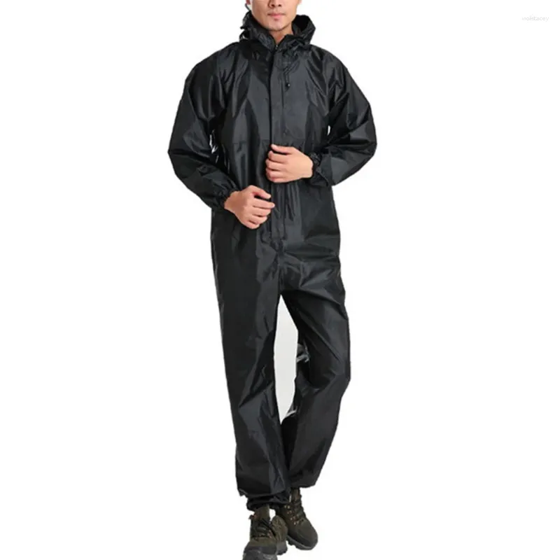 Trench maschile per trench oversize Rain Rain Rain abbigliamento da pioggia Moto per adulti 5 dimensioni M-3xl impermeabili impermeabili per la tuta Black Pvc Black