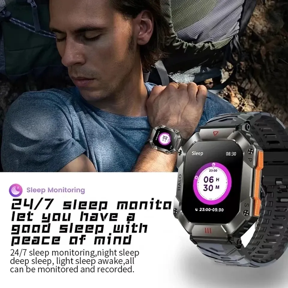 Montre Connectée Militaire C20 Bluetooth 5.0 Étanche IP68 5 ATM Moniteur équence Cardiaque Oxymètre Sport Extérieur Du 46,34 € | DHgate
