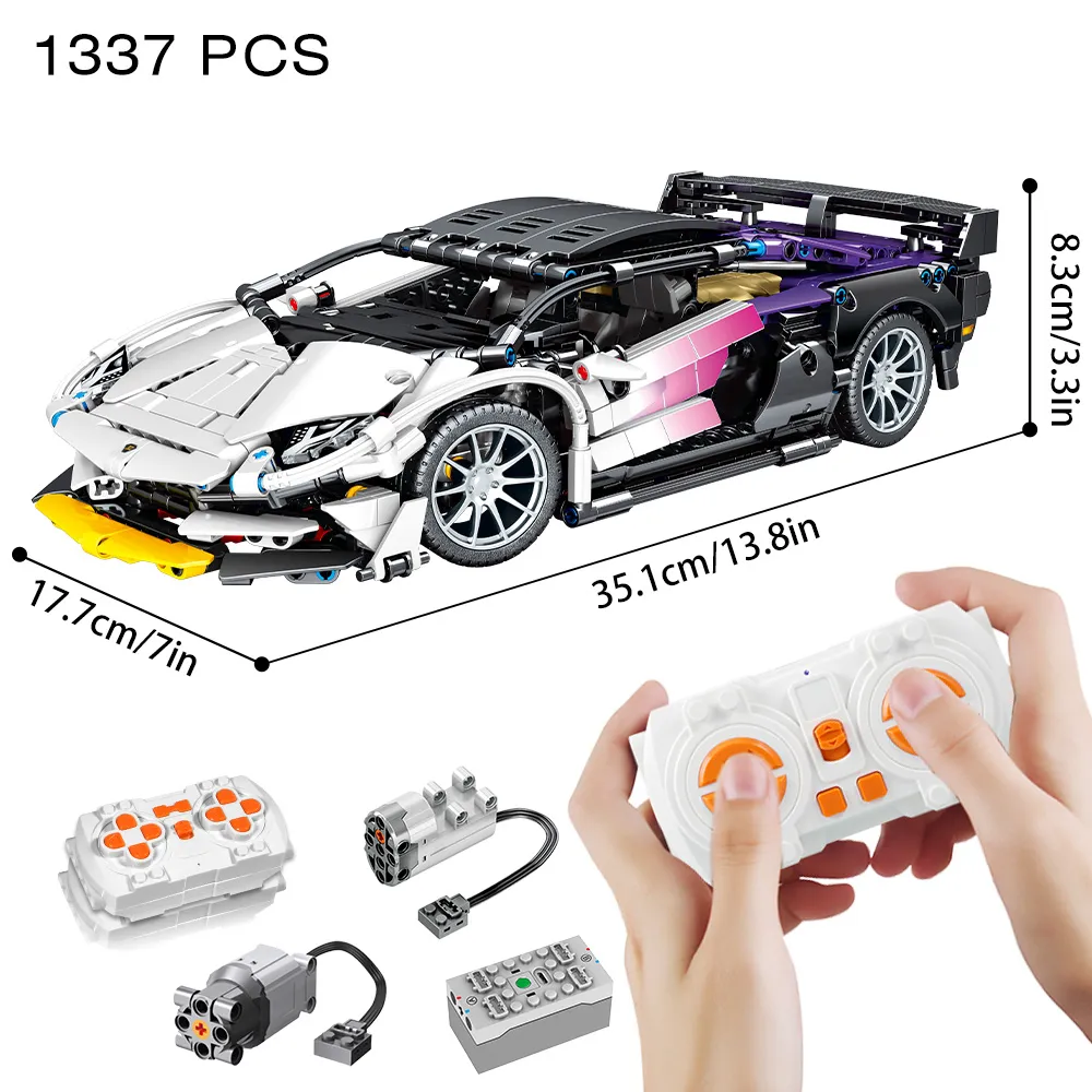 Riceblock Technical 1:14 Racing Sport Car Model Building Blocks For ...
