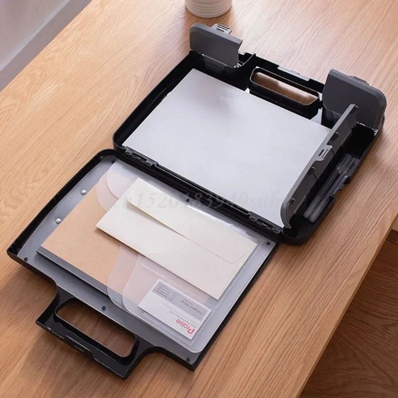 File Ootdty Portable A4 Files Document Clipboard Storage Case Organizer Holder Office Supply