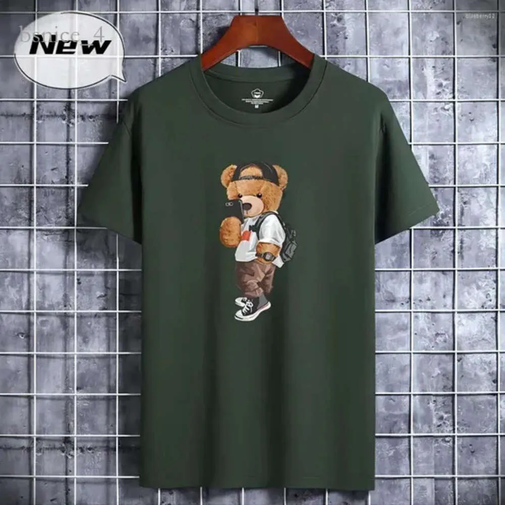 Camisetas para hombre, camiseta divertida de oso Harajuku para hombre, camiseta de verano, camiseta de manga corta, ropa para hombre 239