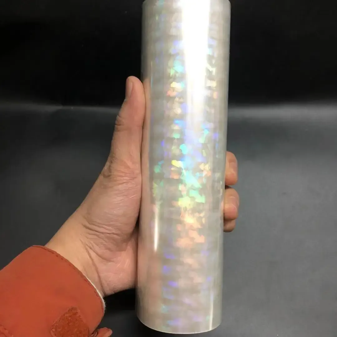 Koliny 120M Holograficzne przezroczyste gorące bułki z folii tłoczkowej do laminatora przenoszenia ciepła laserowa drukarka karta rzemieślnicza 21 cm szerokość