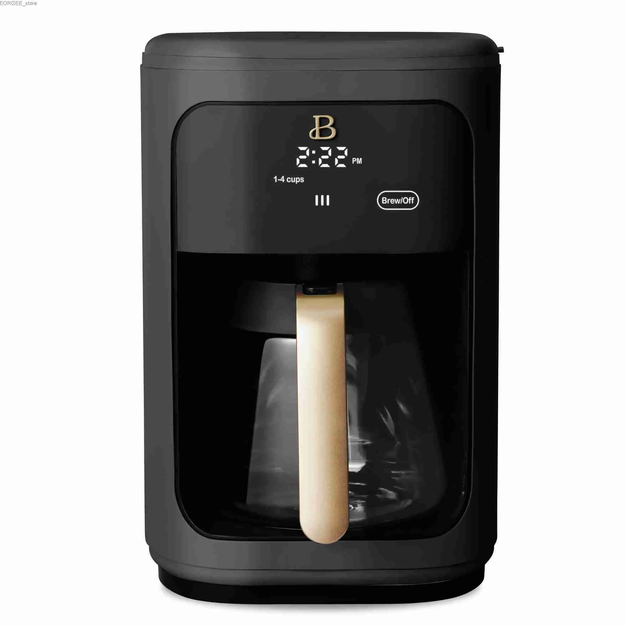 Coffee Makers Beautiful 14 cup programmable touchscreen coffee machine black sesame Drew Barrymore Y240403