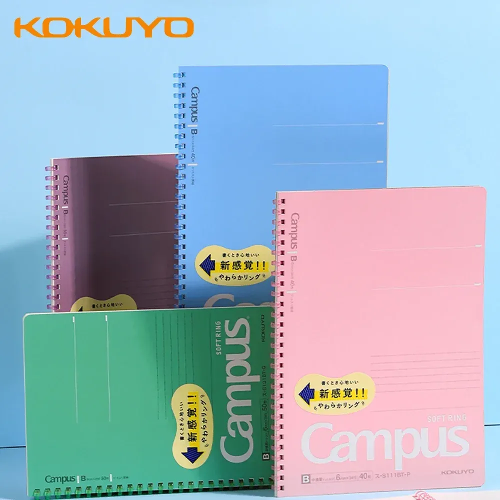 Notebooks Japan KOKUYO Notebook Soft Coil A5 B5 Notebook Students Use Easy To Tear Notepad Campus Fresh Color Matching Office