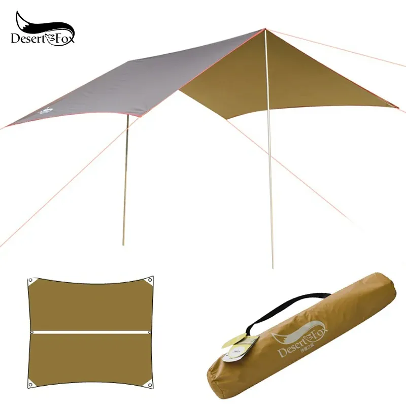 Subcili Desertfox Waterproof Apertide Tentella da esterno Tarp Tarp Rain Fly Camping Tenda Camping Shelter per il turismo pergola da spiaggia escursionistica