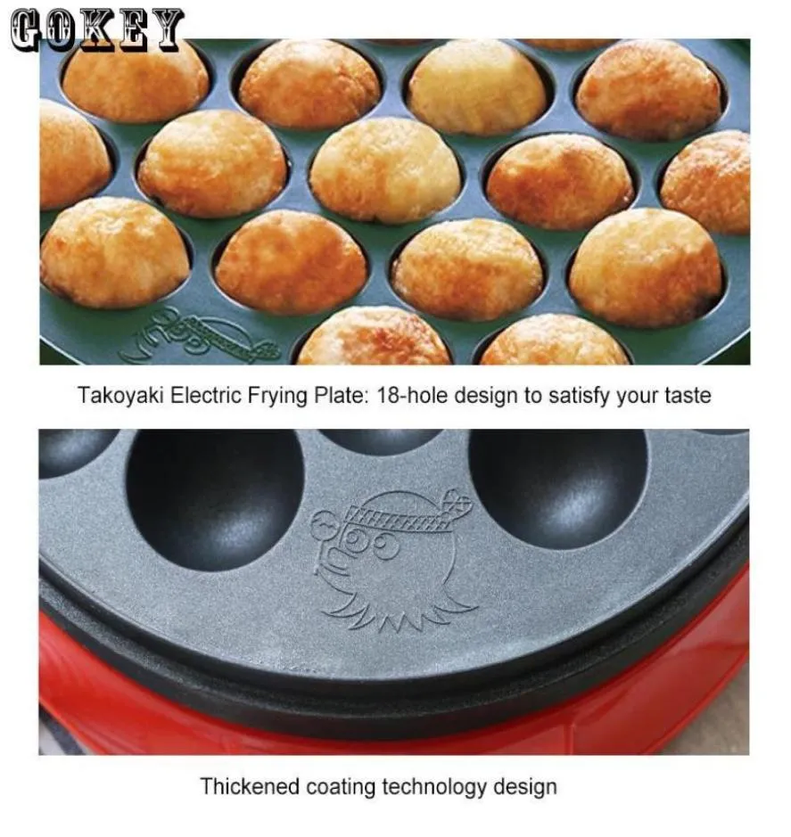 Bread Makers Mini Pancake Maker Baking Machine Household Electric Takoyaki Octopus Ball Grill Pan Kitchen Cooking Tools Machine18894473