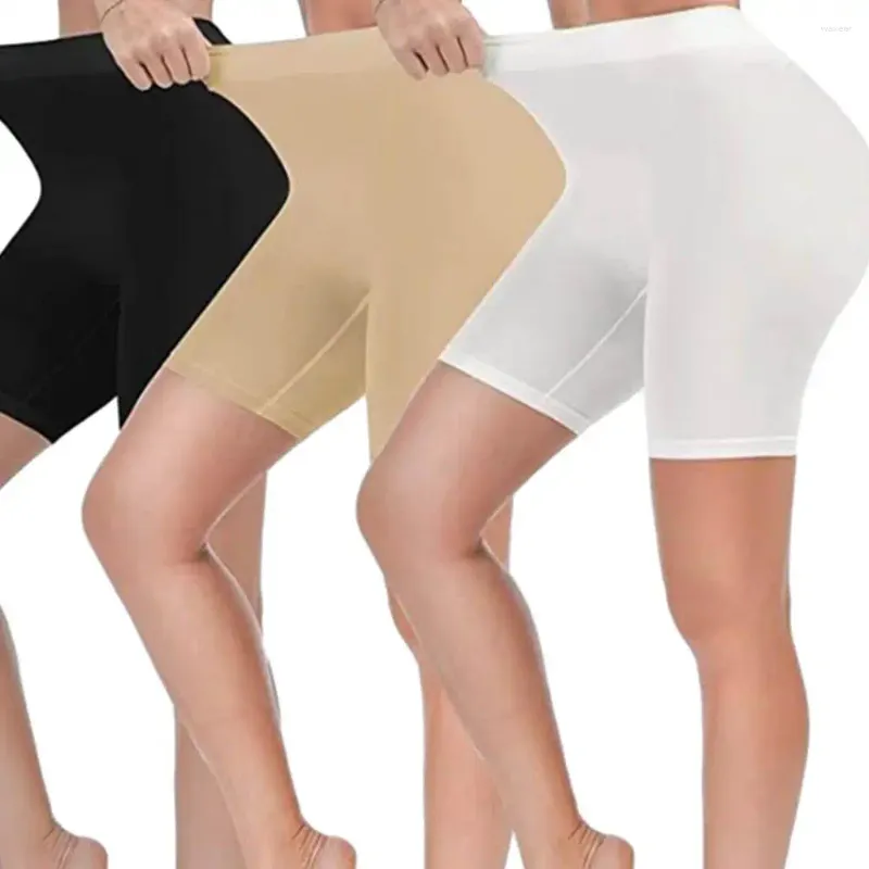 Frauenhöfen Sicherheitshosen hohe Taillenspitzen-Shorts Set atmable Anti-Exposition-Unterhose mit Bauchkontrolle Schnell trocken für Yoga