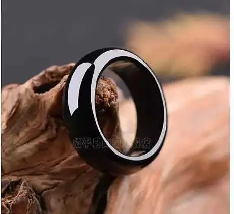 Anelli di banda Agata naturale anello giada nero gioiello gemma gemma fascia semplice pietra da donna gioielli di lusso gioiello anello da uomo di lusso