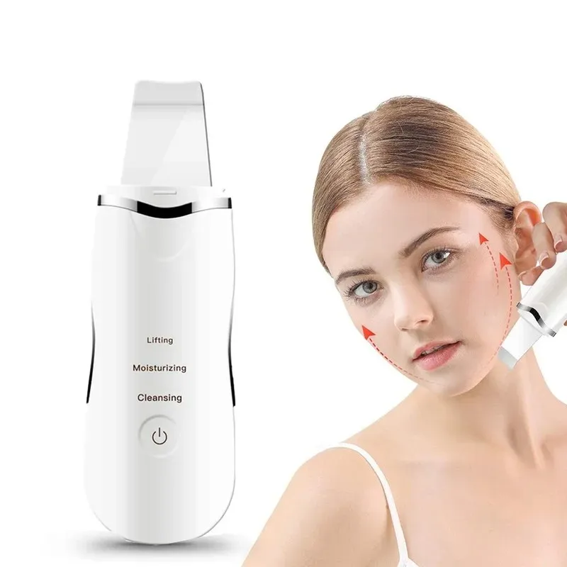 Ultraschallhaut -Schrubbenvibrationsgesicht Spatel Blackhead Remover Schaufel saubere Kavitation Peeling Facial Hebe