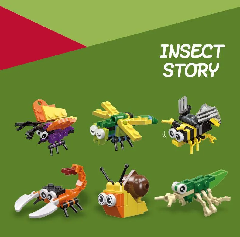 Building Blocks Mini Insect Set: Toy Bugs And Insects, Dragonfly Toys ...
