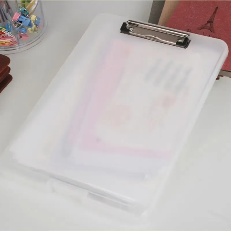 Clipboards A4 Plastic Storage Clipboard -Datei Box Case Dokumentdatei Ordner Clipboard Office School Supply