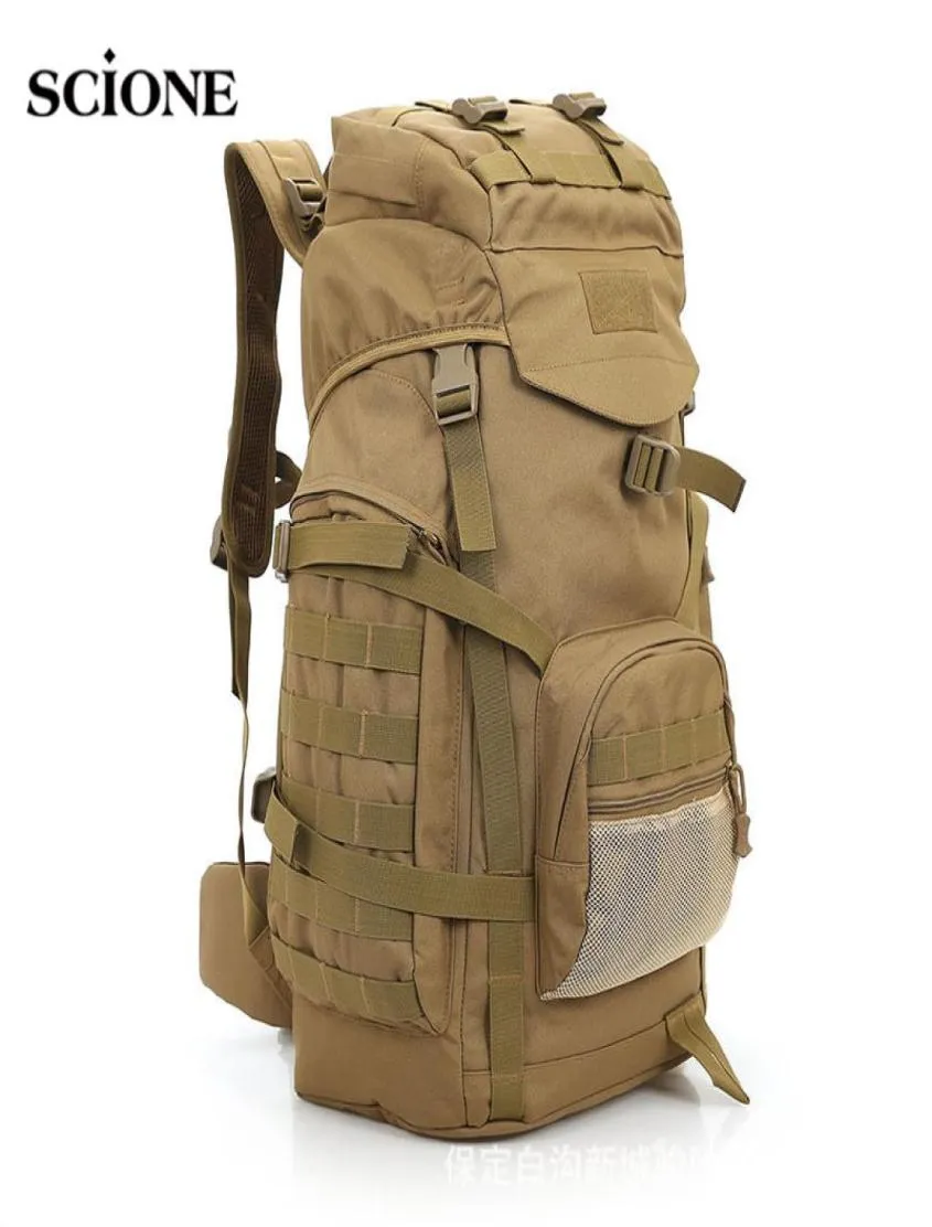 Molle 60L Camping sac à dos sac tactique sac à dos militaire grands sacs à dos imperméables Camouflage randonnée en plein air armée sacs XA281WA T7170243