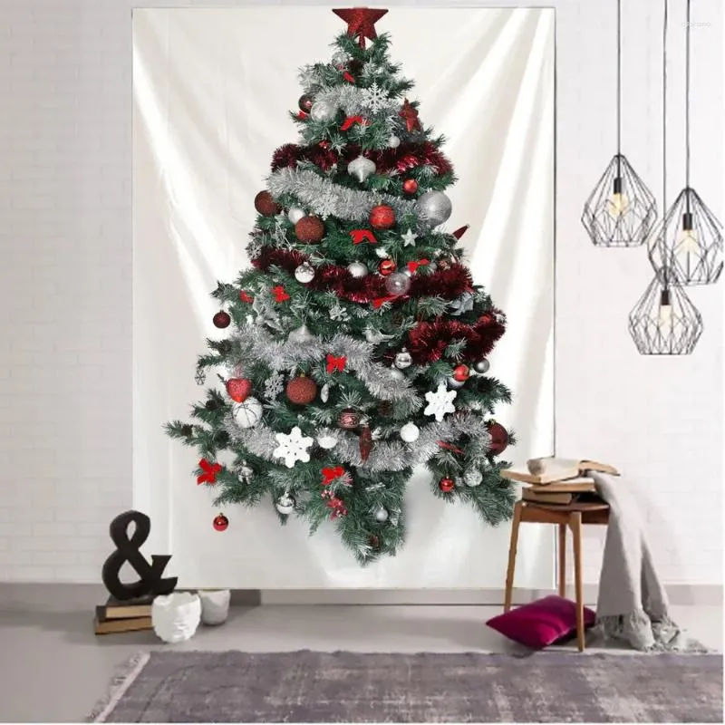 Taquestres do ano da árvore de natal Decorações de tapeçaria Rugs pendurados Rantos de decoração caseira tapete de praia