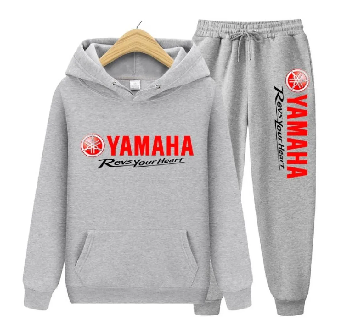 Yamaha Logo Revs Your Heart Manner Tracksuit Spring Autumn Casual Brand