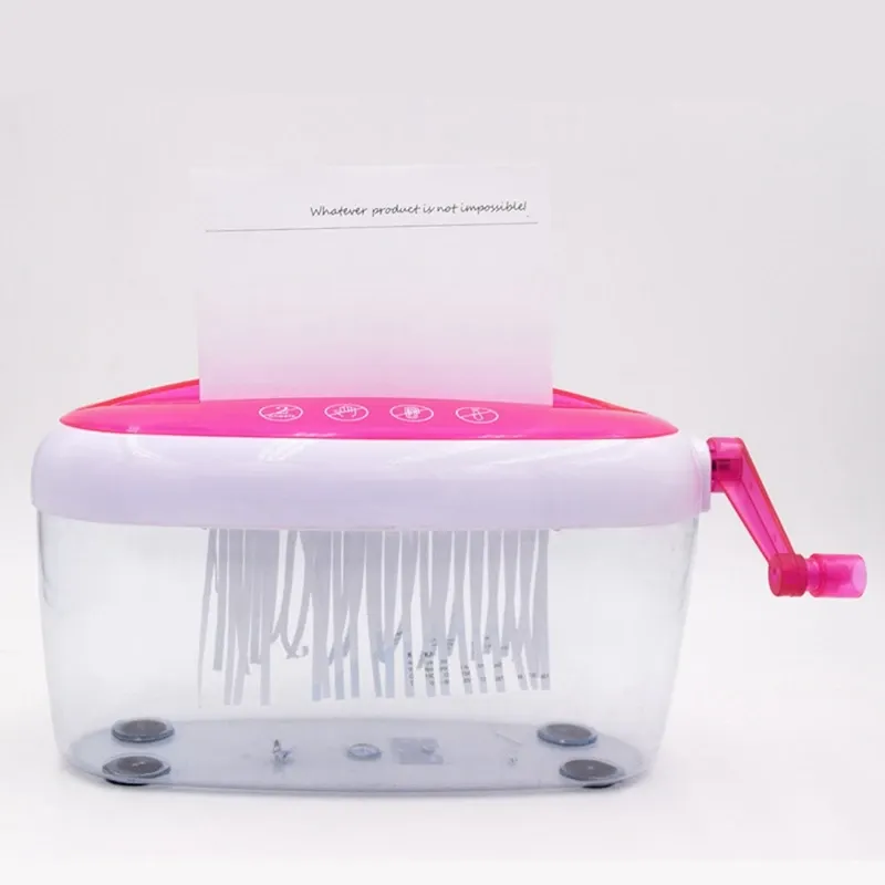 Shredders Mini -Handbuch kleiner tragbarer Papier Shredder ordnungsgemäß A4 Papierschneidwerkzeug Home Office Desktop Schreibwaren