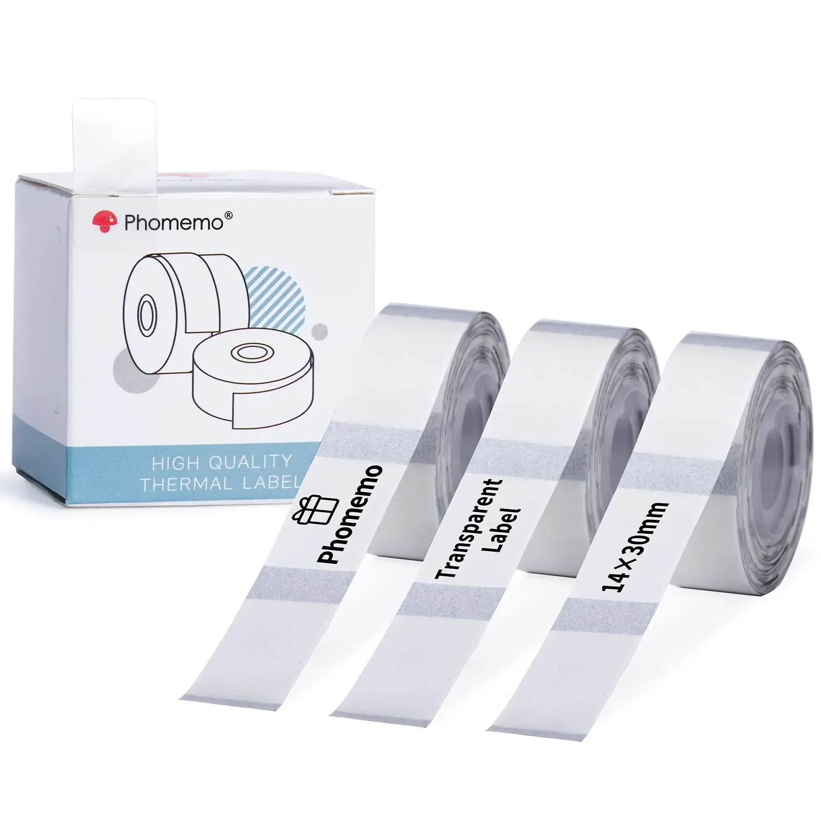 Paper Phomemo Q30S Labels Compatible Q30S Q30 Q31 Q32 Label Printer 14mm x 40mm White Self Adhesive Tape 160 Labels Per Roll 3 Rolls